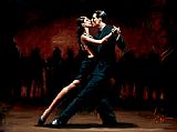 Fabian Perez - Tango In Paris In Black Suit painting